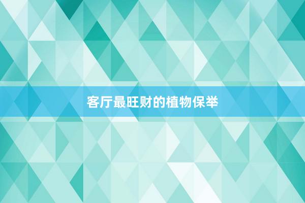 客厅最旺财的植物保举